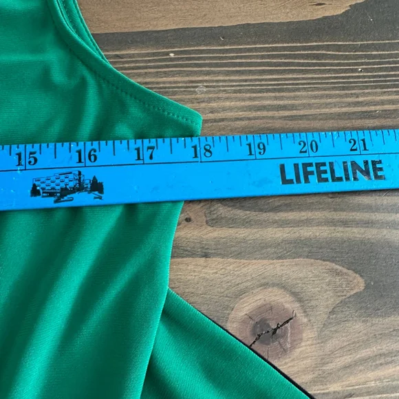 Women’s Tash + Sophie Green Black Sleeveless Cropped Jumpsuit Size L Colorblock - Picture 7 of 11